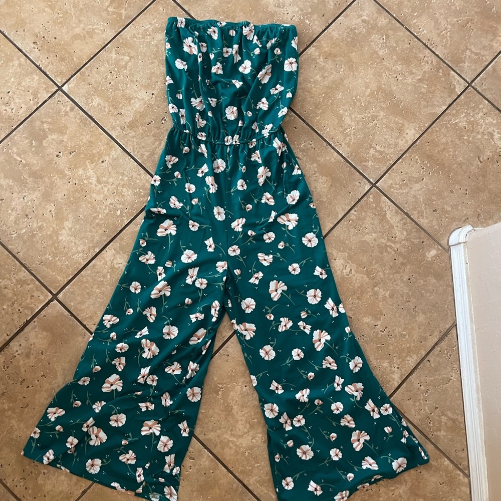 Green Floral Jumpsuit from Francesca’s